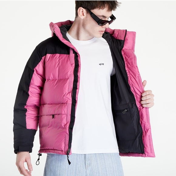 Mens THE NORTH FACE HMLYN Down Parka Jacket Red Violet - Picture 2 of 15